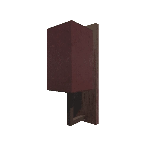 Wall Lamp 001 (Wood and Leather Rect)